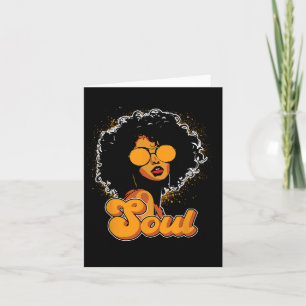 70er Funk Afro Women Soul Retro Vintag Style Black Karte