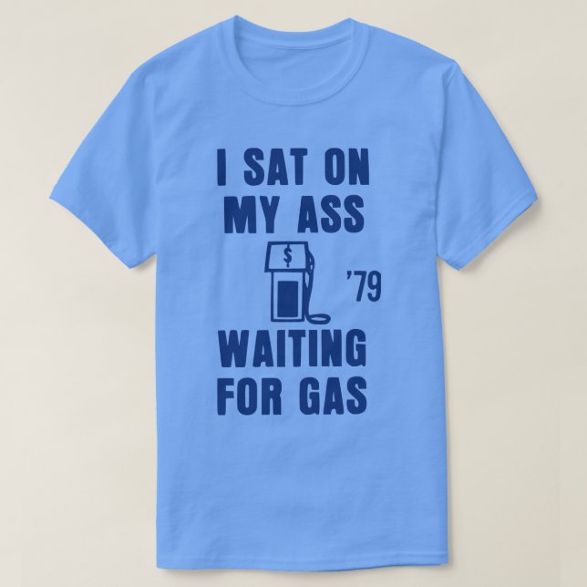 70er Gasknappheit Energiekrise Knopf T-Shirt (Design vorne)