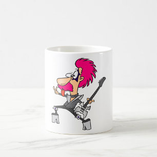 70er Glam Rock Star Pinkter Mohawk Punk Musiker Kaffeetasse