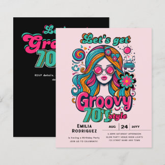 70er Groovy Boogie Retro Disco Geburtstagsparty