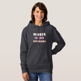 70er Groovy Typografie - Musik ist mein Freund Hoodie