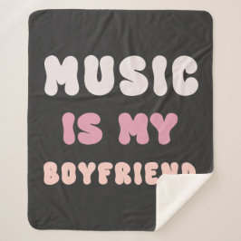 70er Groovy Typografie - Musik ist mein Freund Sherpadecke