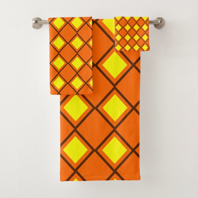 70er Harlequin Badhandtuch Set (Insitu)