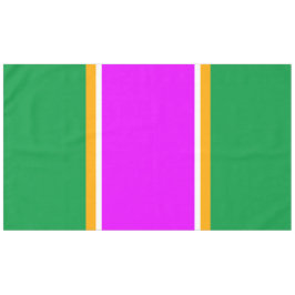 70er Hellrosa Gelbgelbe Streifen Tischdecke