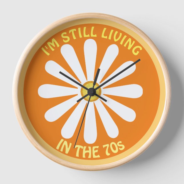 70er Hippy Daisy Pocket Watch Uhr (Vorderseite)