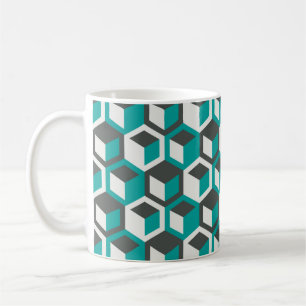70er inspiriert abstrakte geometrisch geometrisch kaffeetasse
