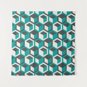 70er inspiriert abstrakte geometrisch geometrisch wandteppich