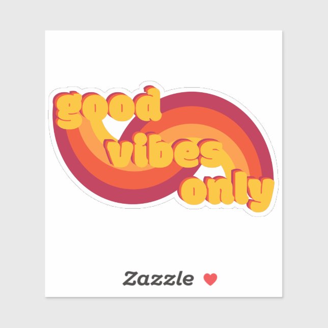70er Inspirierte Gutes Vibes Sticker (Blatt)
