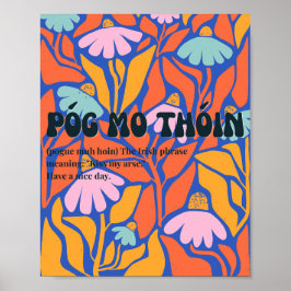 70er inspirierter irischer Póg mo thóin Poster