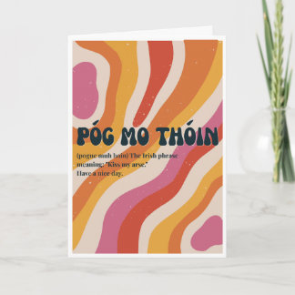70er inspiriertes irisches Póg mo thóin Karte