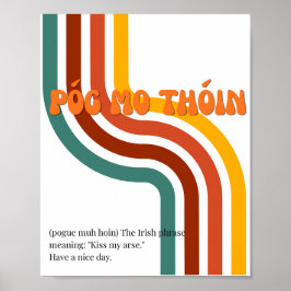 70er inspiriertes irisches Póg mo thóin Poster