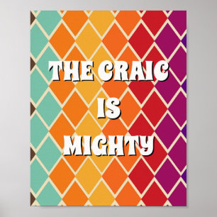 70er inspiriertes irisches Poster "The craic is mi