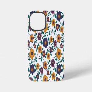 70er Jahre Folk Art verrückte Retro-Daisy in Juwel iPhone 12 Mini Hülle