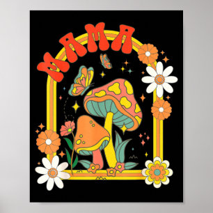 70er Jahre Gänseblümchen groovy Mama Hippie passen Poster