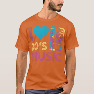 70er Jahre Musik I Liebe 70er Musikkassette T-Shirt