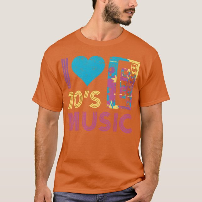 70er Jahre Musik I Liebe 70er Musikkassette T-Shirt (Vorderseite)