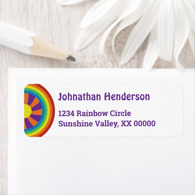 70er Jahre Regenbogen und Sun Graphic (Insitu)