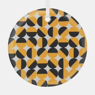 70er Jahre Stil, geometrische Halbkreise. Ornament Aus Glas