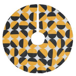70er Jahre Stil, geometrische Halbkreise. Polyester Weihnachtsbaumdecke