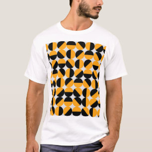 70er Jahre Stil, geometrische Halbkreise. T-Shirt