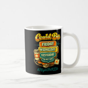 70er Jahre Stil lustige Krankenpflege Nachtschicht Kaffeetasse