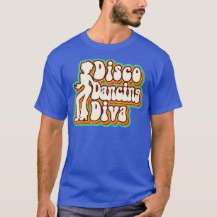 70er-Kostüm Halloween Retro-Disco tanzende Diva T-Shirt