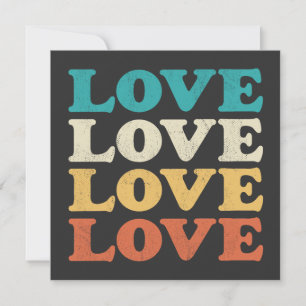 70er Liebe Retro Distressed Repeat Type