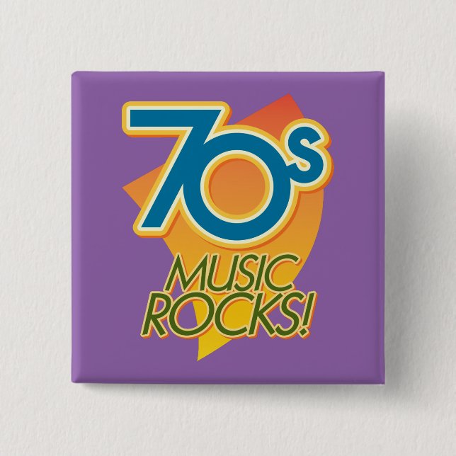 70er Music Rocks! Button (Vorderseite)