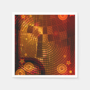 70er Orange Disco Tanz Geburtstagsfeier Serviette