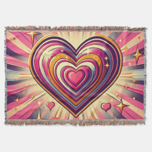 70er Pop art heart/Valentinische Tasse Decke