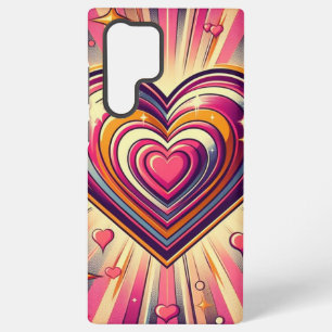 70er Pop art heart/Valentinische Tasse Samsung Galaxy Hülle