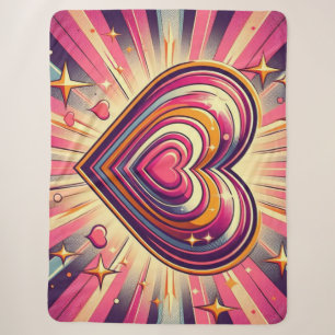 70er Pop-Art-Herz/Valentinstag Sherpadecke