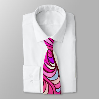 70er Pop Culture Pink Swirl Retro Krawatte