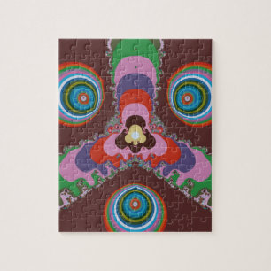 70er Psychedelic-Muster Retro-Kunst Puzzle