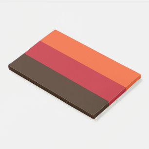 70er Retro 3 Streifen Vintage-Farbenmuster Post-it Klebezettel