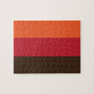 70er Retro 3 Streifen Vintage-Farbenmuster Puzzle
