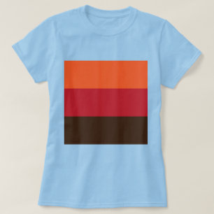 70er Retro 3 Streifen Vintage-Farbenmuster T-Shirt