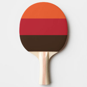 70er Retro 3 Streifen Vintage-Farbenmuster Tischtennis Schläger