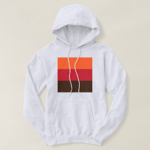 70er Retro 3 Streifen Vintages Farbmuster Hoodie
