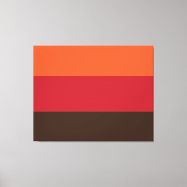 70er Retro 3 Streifen Vintages Farbmuster Leinwanddruck (Vorderseite)