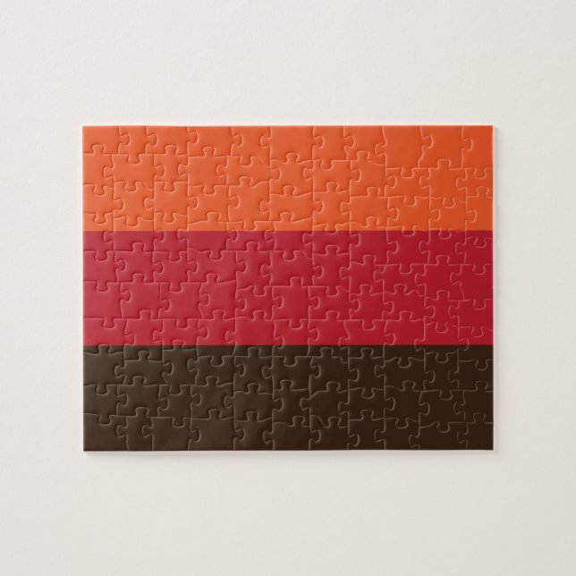 70er Retro 3 Streifen Vintages Farbmuster Puzzle (Horizontal)