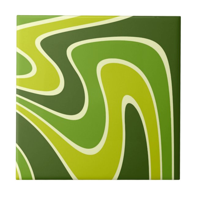 70er Retro Abstrakt Lava Design Fliese (Vorderseite)