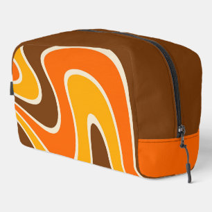 70er Retro Abstrakt Lava Design Waschbeutel