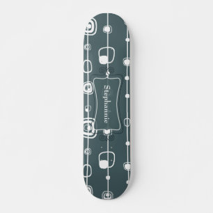 70er Retro Blue Square Comp Skateboard