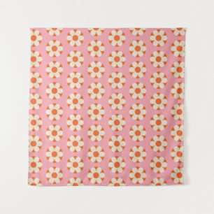 70er Retro Blume Power Muster Background Retro, 70 Wandteppich