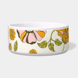 70er Retro-Blumenmuster Napf