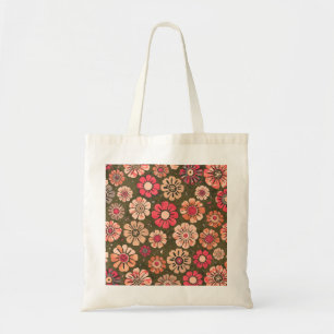 70er Retro-Blumenmuster-Tasche Tragetasche
