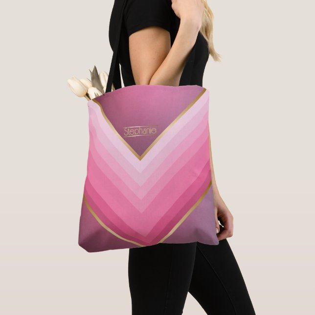 70er Retro Chic Rosa und Gold Personalisiert (Von Nahem)
