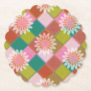 70er Retro daisy Green Untersetzer
