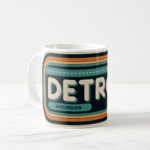 70er Retro Detroit Michigan Vintag Kaffeetasse